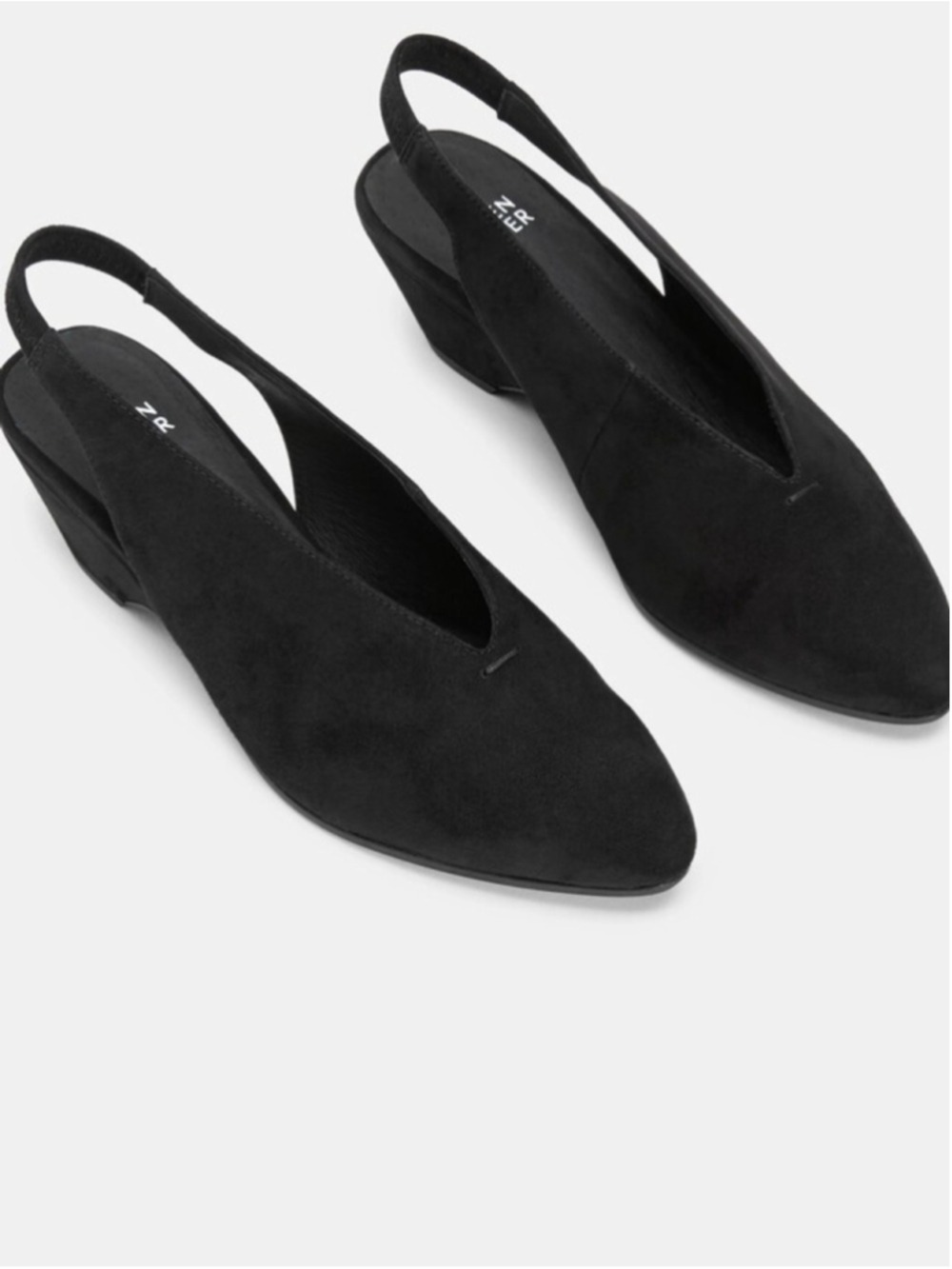 Eileen Fisher Gatwick Suede Slingback Pumps in Black size 7.5